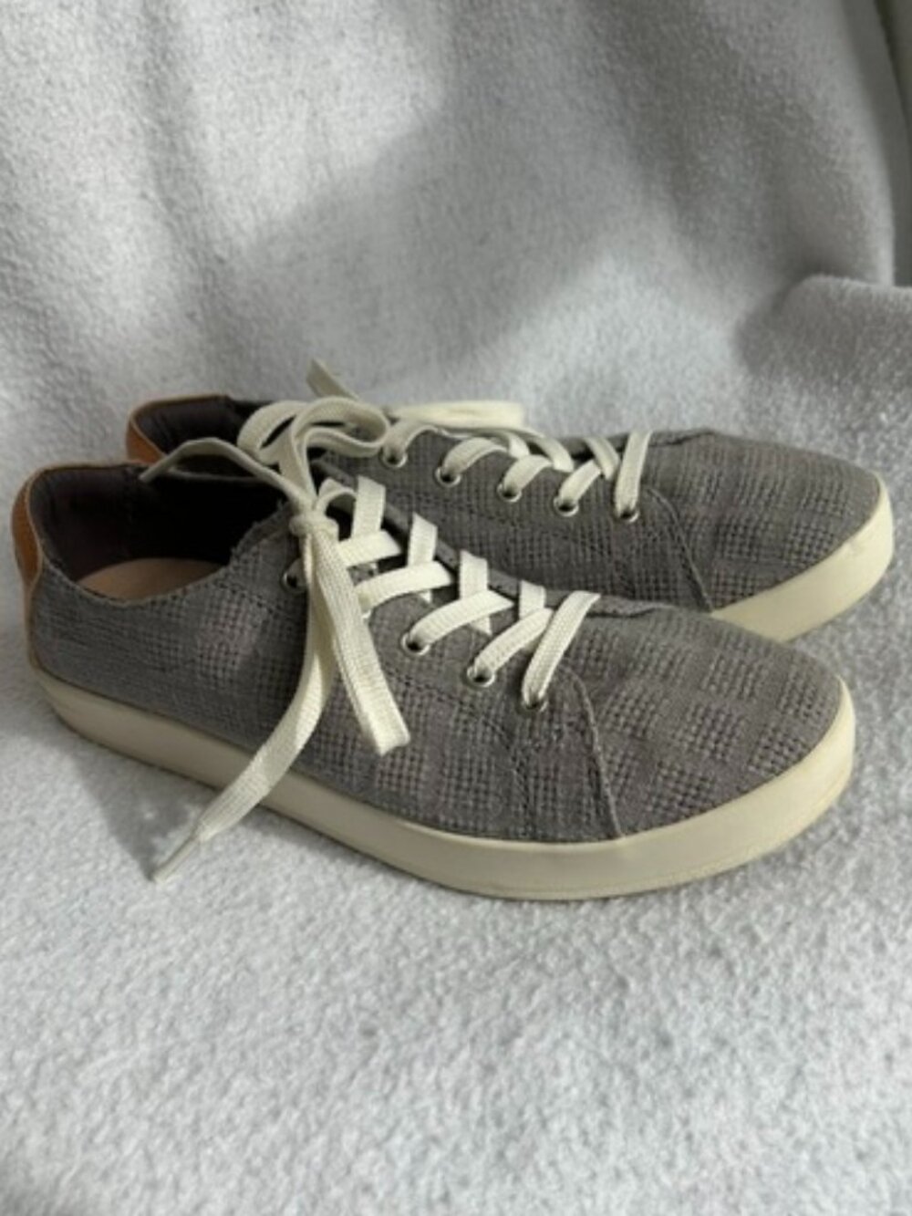 REEF Neptune Gray Woven Lace Up Casual Beach Sneakers - Women's Size 8